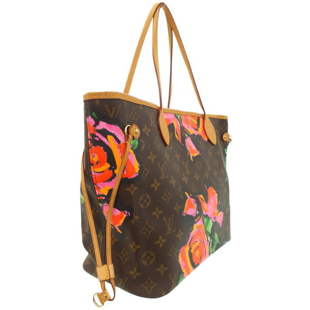 Louis Vuitton limited Stephen Neverfull Sprouse Pink edition Roses tote